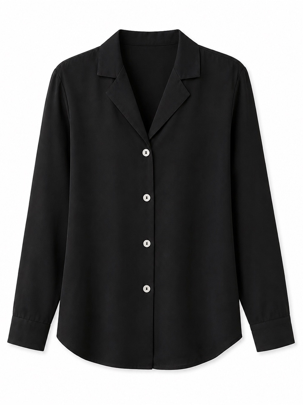 OAK + FORT Black Button Long Sleeve Shirt